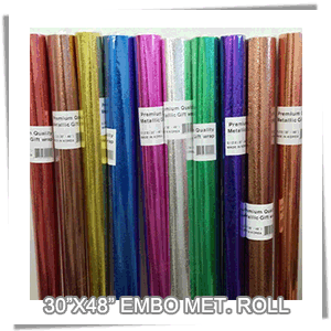 (3048EMBO)[Gift Wrap Rolls] 30X48 Inch Assorted Colors